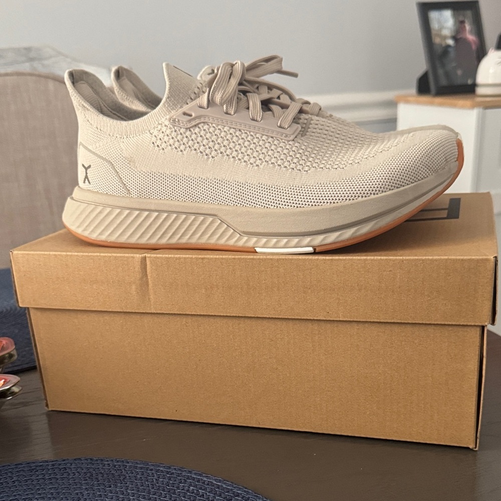 Women's Beige Knit Sneakers